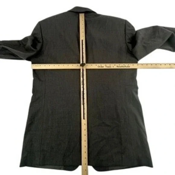 Joseph Feiss Mens 42L Blazer Jacket Charcoal Gray 100% Wool International Trio - Picture 14 of 16